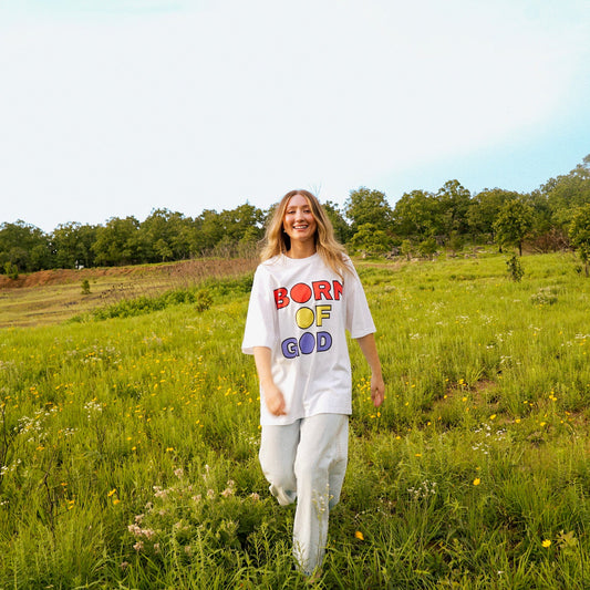 "Born of God" Classic Oversized Tee